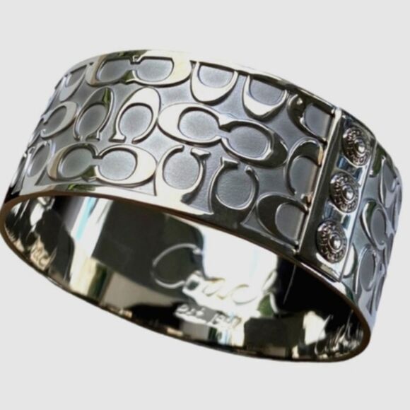 SILVER COACH LOGO BANGLE - Picture 5 of 5